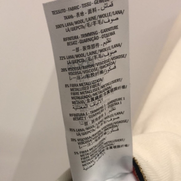 Gucci Ivory Striped Wool-Blend Trimmed Wool Cardigan - Picture 11 of 12